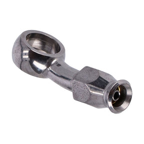 Goodridge, 7/16" (11mm) banjo fitting 20 degree bend. SS BANJO BOLTS Goodridge