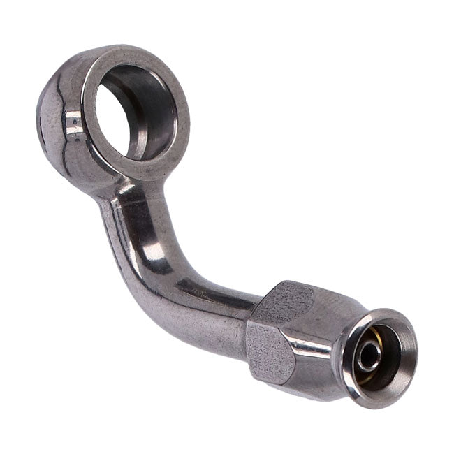 Goodridge, 3/8" (10mm) banjo fitting 70 degree bend. SS BANJO BOLTS Goodridge