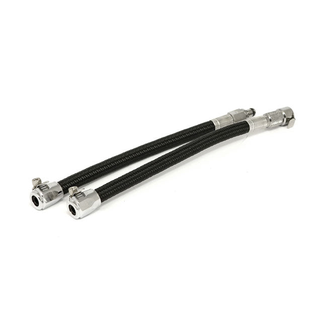 Goodridge, QD fuel crossover line black braided textile Fuel Line Goodridge