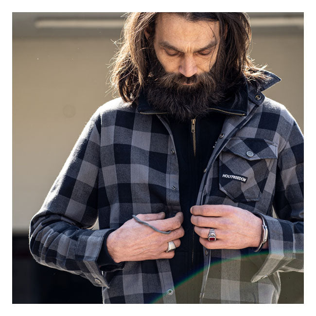 Holy Freedom Jessie James Flannel shirt grey/black SHIRTS Holy Freedom