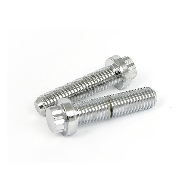 PM, Caliper bracket to fork mount kit. Chrome BRAKE CALIPER BOLTS Performance Machine