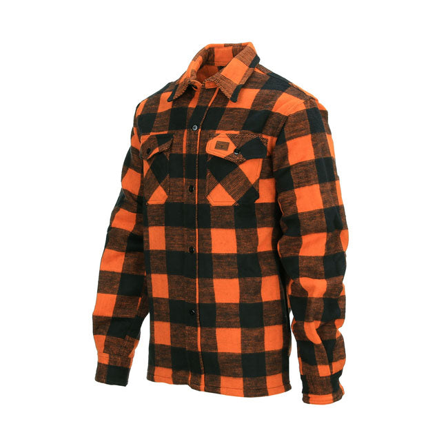 Lumberjack flannel shirt checkered orange/black WORK SHIRTS Army Surplus