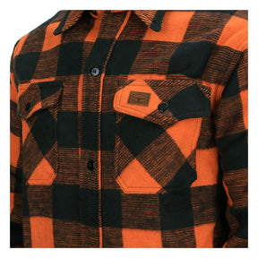 Lumberjack flannel shirt checkered orange/black WORK SHIRTS Army Surplus