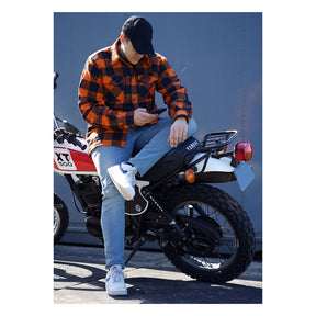 Lumberjack flannel shirt checkered orange/black WORK SHIRTS Army Surplus