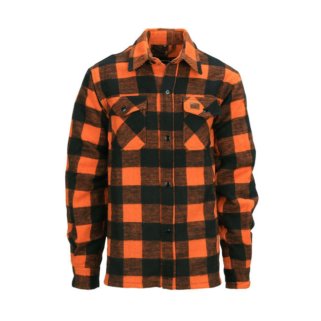 Lumberjack flannel shirt checkered orange/black WORK SHIRTS Army Surplus