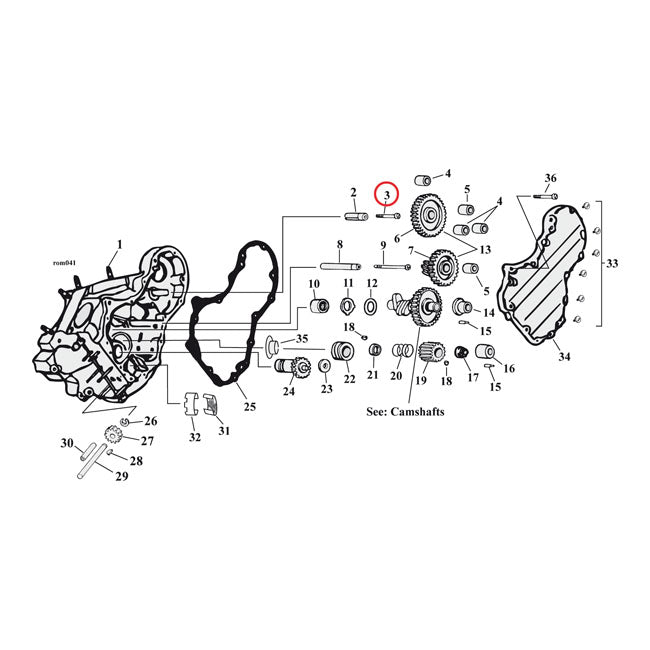 Stud Screw Idler Gear (R.H. Thread) Idler Gear Studs Mcs
