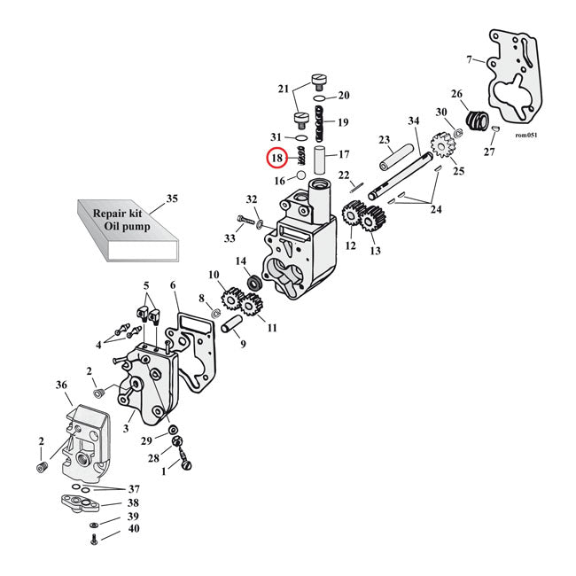 JIMS, spring, oil pump check valve OIL PUMP PARTS Jims