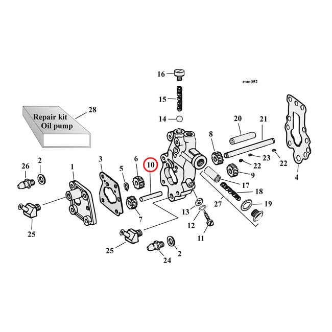 Idler Shaft, Oil Pump Oil Pump Parts Mcs