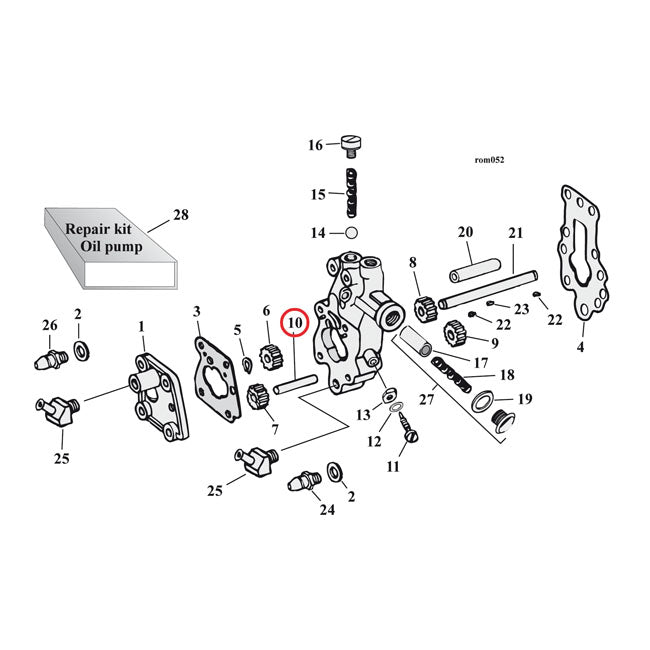 Idler Shaft, Oil Pump Oil Pump Parts Mcs