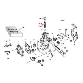 Spring, Oil Pump Check Valve Oil Pump Parts Mcs