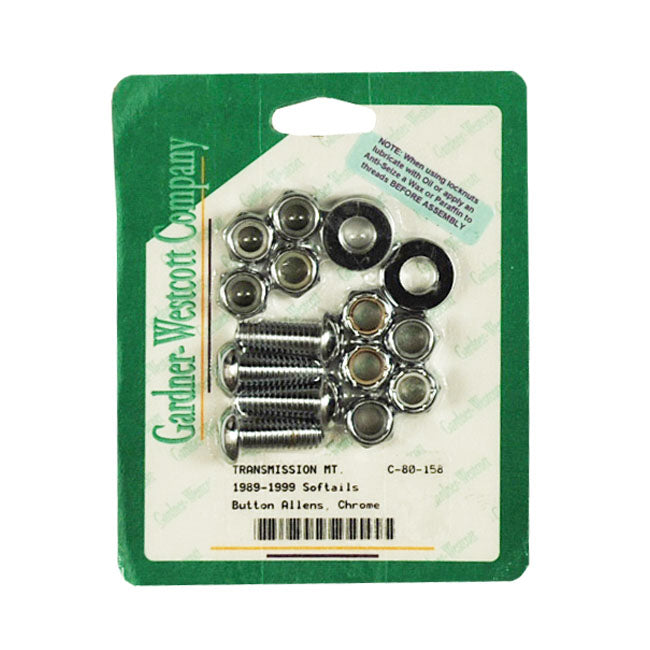 Gw, Transmission Mount Kit, Button Head. Chrome Transmission Mounting Kits Gardner Westcott