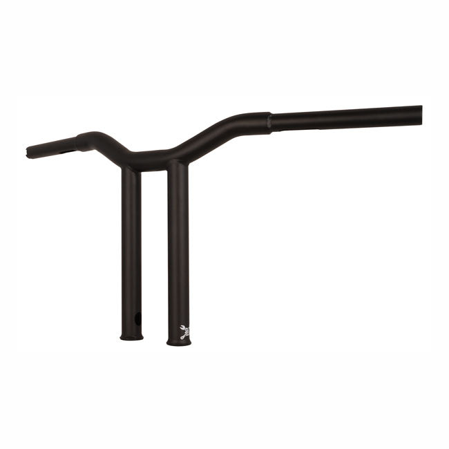 Burly, Dominator straight 1-1/4" T-bar 12" rise. Matte black HANDLEBARS Burly Brand