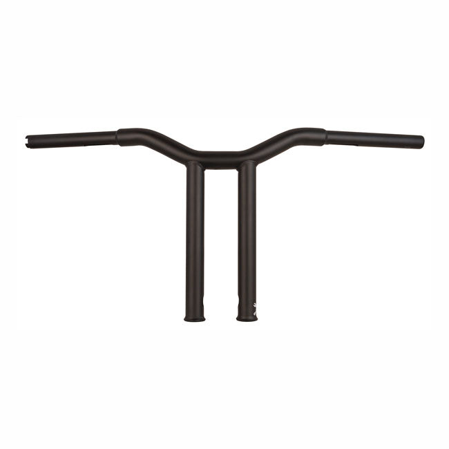 Burly, Dominator straight 1-1/4" T-bar 12" rise. Matte black HANDLEBARS Burly Brand