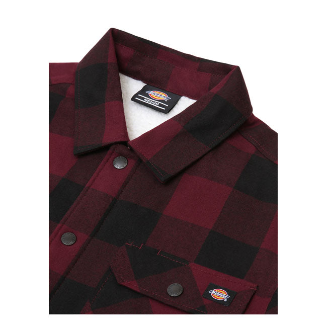 Dickies Lined Sacramento Shirt, Maroon Shirt Dickies