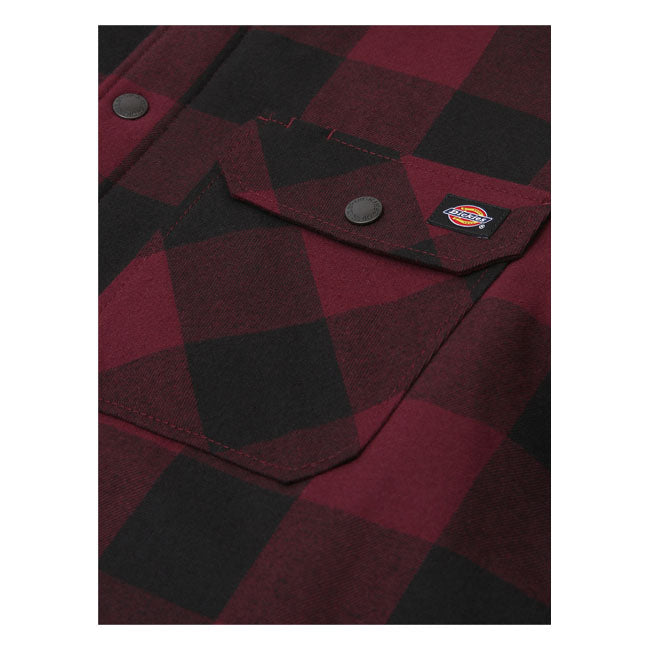 Dickies Lined Sacramento Shirt, Maroon Shirt Dickies