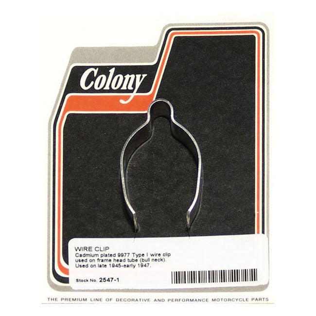 Colony, wire clip. Frame head tube WIRING MISC Colony