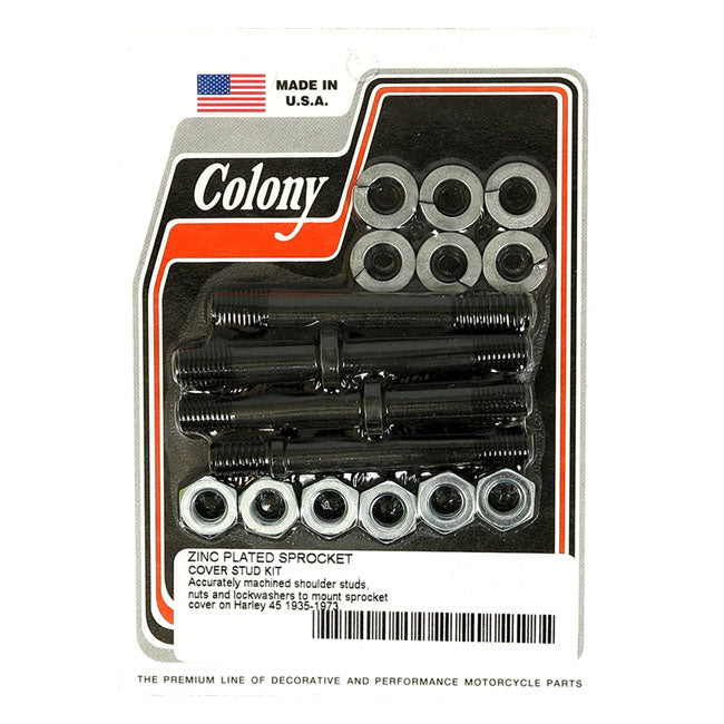 Colony, sprocket cover mount kit. Zinc SPROCKET COVER STUD KITS Colony