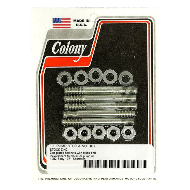 Colony, oil pump mount kit OEM style. Zinc OIL PUMPS MOUNT KITS Colony