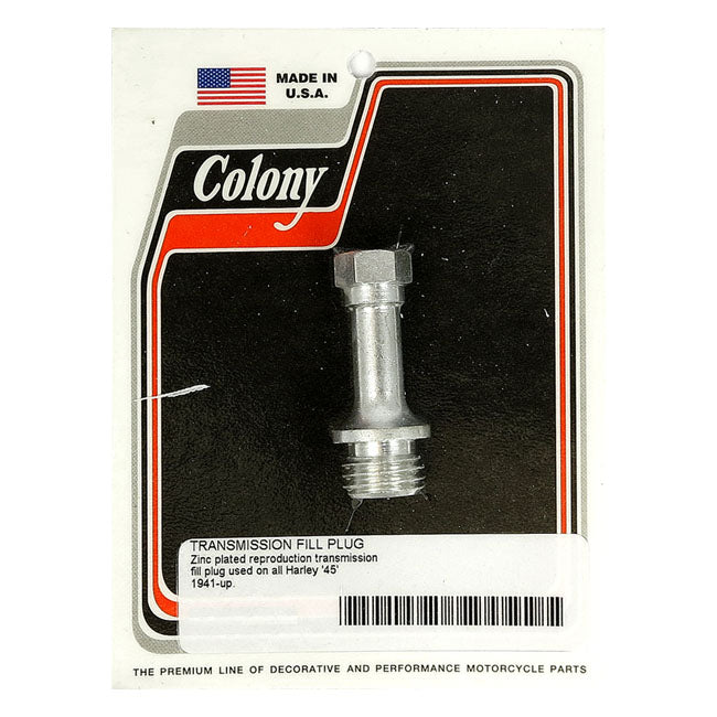 Colony, transmission oil fill plug. Zinc TRANSMISSION FILL PLUGS Colony