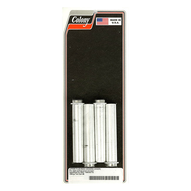 Colony, inner pushrod cover tube set. Zinc PUSHROD COVERS Colony
