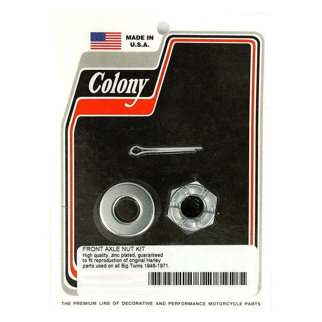 Colony axle nut kit. Front WHEEL AXLES HARDWARE KITS Colony