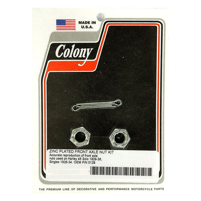 Colony axle nut kit. Front WHEEL AXLES HARDWARE KITS Colony