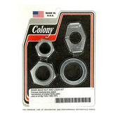 Colony rear axle nut & lock kit WHEEL AXLES HARDWARE KITS Colony