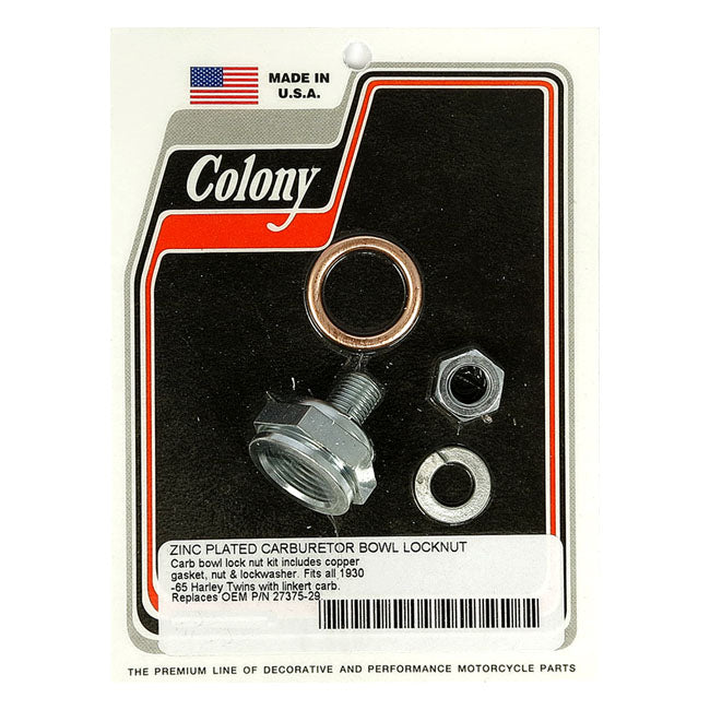 Colony linkert carb bowl lock nut kit INTAKE MOUNT KITS Colony