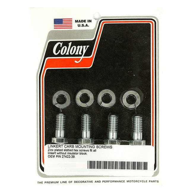 Colony, mount bolt Linkert carburetor. Standard length INTAKE MOUNT KITS Colony