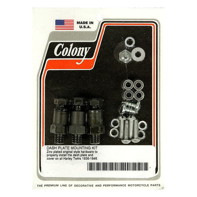 Colony, dash plate mount kit. Zinc DASH MISC Colony