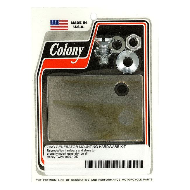 Colony, generator mount kit. Zinc GENERATOR MOUNT KITS Colony