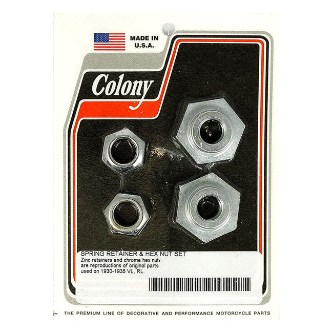 Colony springer retainers & hex nut set SPRINGER REBUILD PARTS Colony