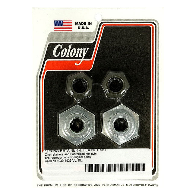 Colony springer retainers & hex nut set SPRINGER REBUILD PARTS Colony