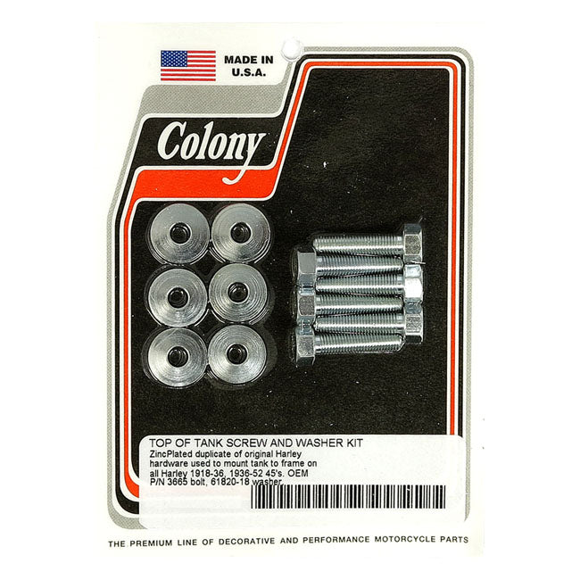 Colony, gas tank mount kit. Zinc plated OIL TANKS MOUNTS Colony