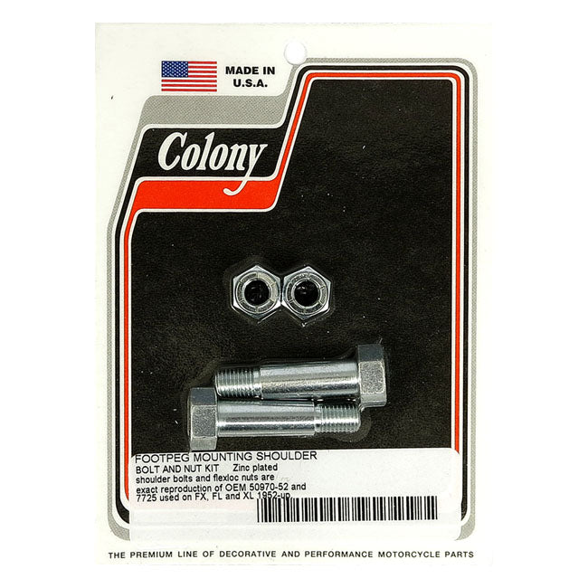 Colony, foot peg mount kit. Zinc FOOTPEGS MOUNTS Colony