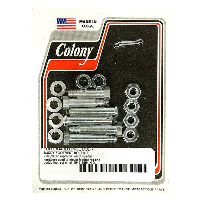 Colony, floorboard and passenger peg mount kit. Zinc FOOTPEGS MOUNTS Colony
