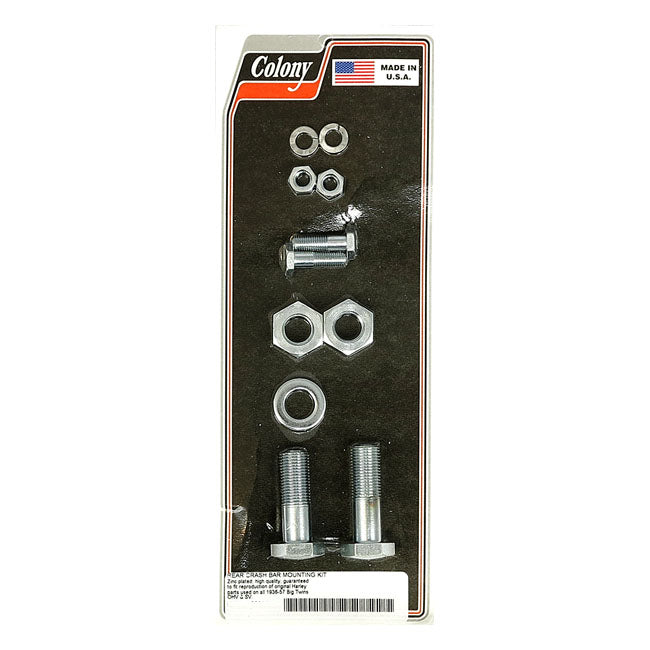 Colony, engine guard mount kit. Zinc plated HIGHWAY BARS Colony