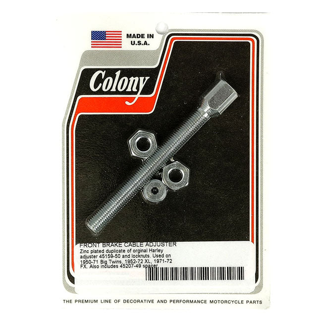 Colony, front brake cable adjuster. Zinc BRAKE CALIPER/BRACKET MOUNT KITS Colony