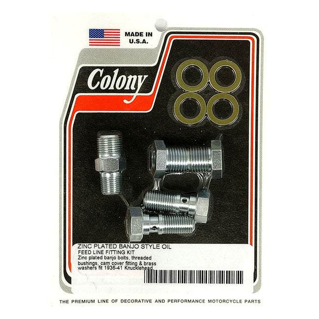 Colony, Knuckle banjo style rocker cover oil feed fittings ROCKER OIL LINES Colony