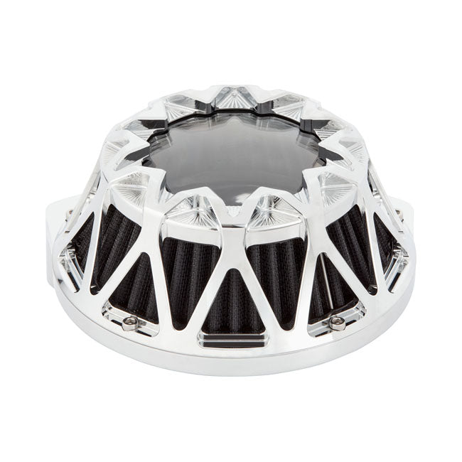 Arlen Ness Crossfire Air Cleaner, Chrome - 17-23 Milwaukee 8 Air Cleaner Arlen Ness