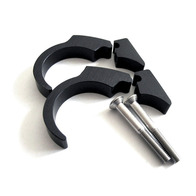 Motogadget, Motoscope Mini handlebar clip kit. 22mm. Black SPEEDOMETER MOUNT PARTS Motogadget