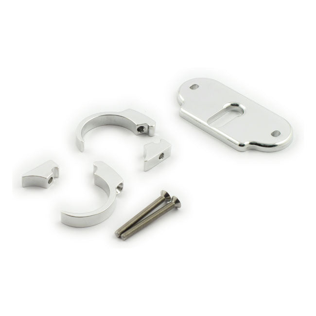 Motogadget, MSM combi bracket clip kit. 1". Polished SPEEDOMETER MOUNT PARTS Motogadget