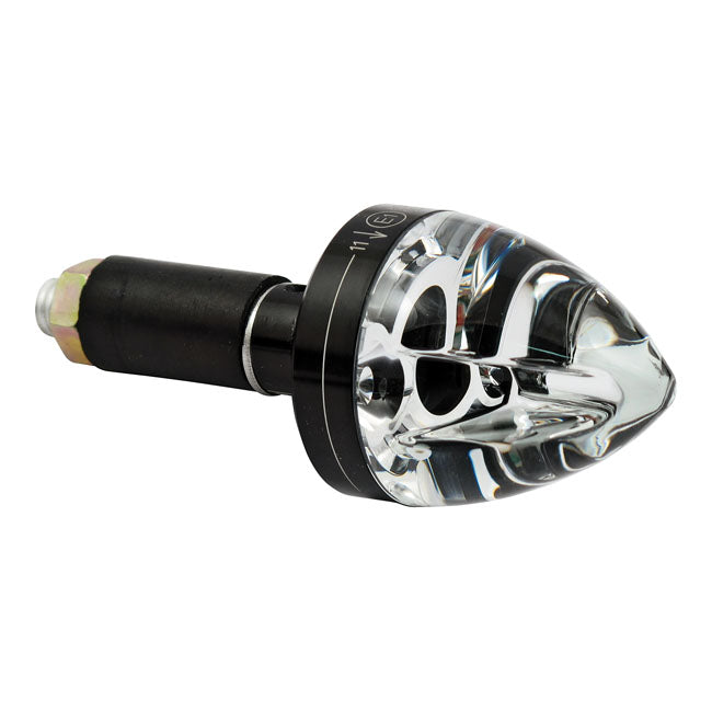 Motogadget, mo.blaze cone in-bar turn signals. Black TURN SIGNALS Motogadget