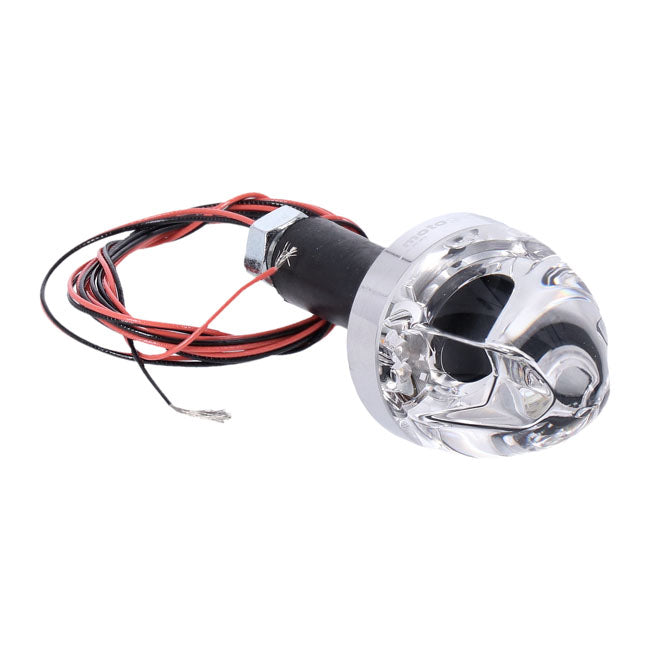 Motogadget, mo.blaze cone in-bar turn signals. Polished TURN SIGNALS Motogadget