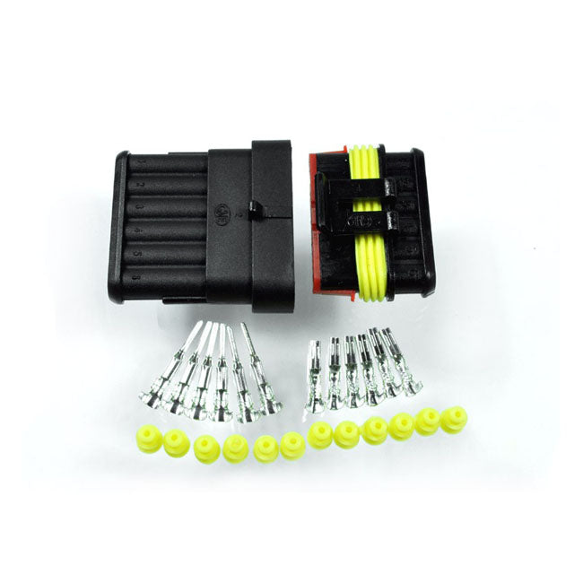 Motogadget, Super Seal AMP style connector kit. 6-pins AMP CONNECTOR PLUGS Motogadget