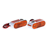 Lango Side Lighters, Turn Signals. Chrome Marker Lights Mcs