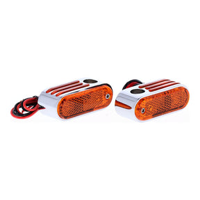 Lango Side Lighters, Turn Signals. Chrome Marker Lights Mcs