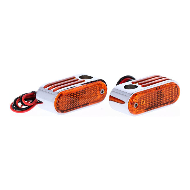 Lango Side Lighters, Turn Signals. Chrome Marker Lights Mcs