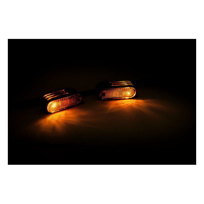 Lango Side Lighters, Turn Signals. Chrome Mcs
