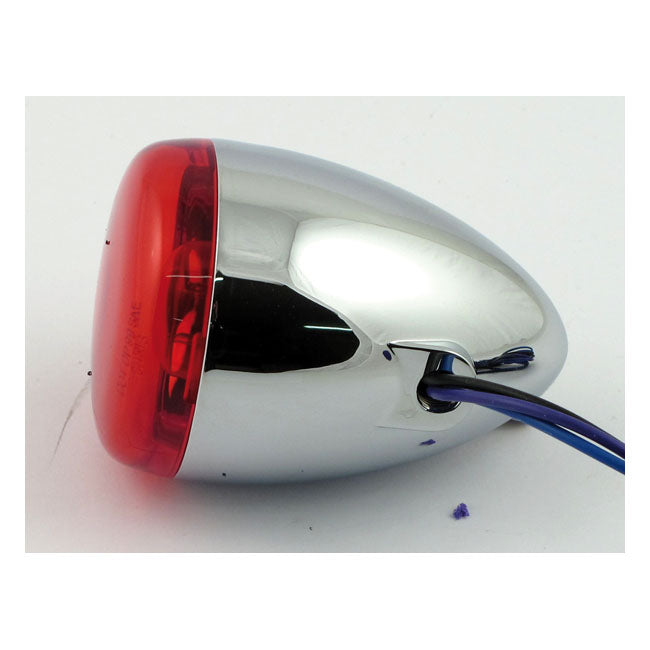 Chris, bullet turn signal. Chrome. Red lens Turn Signals Chris Products